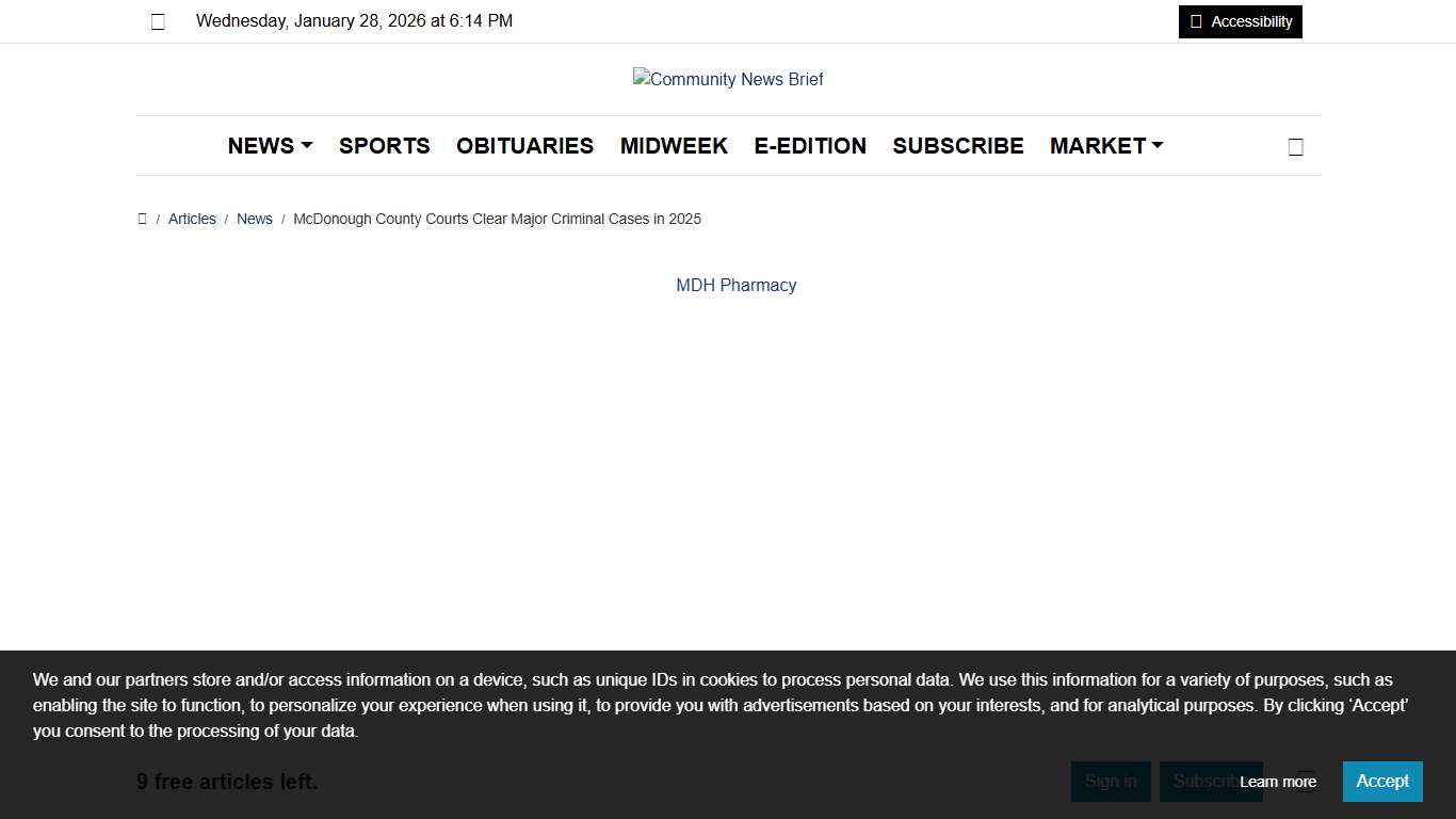 McDonough County Courts Clear Major Criminal Cases in 2025